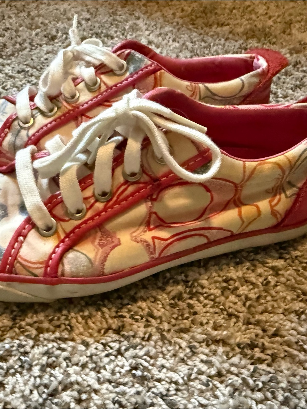 Y2K Coach Patterned Casual Sneakers